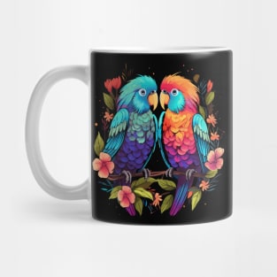 Parakeet Couple Valentine Mug